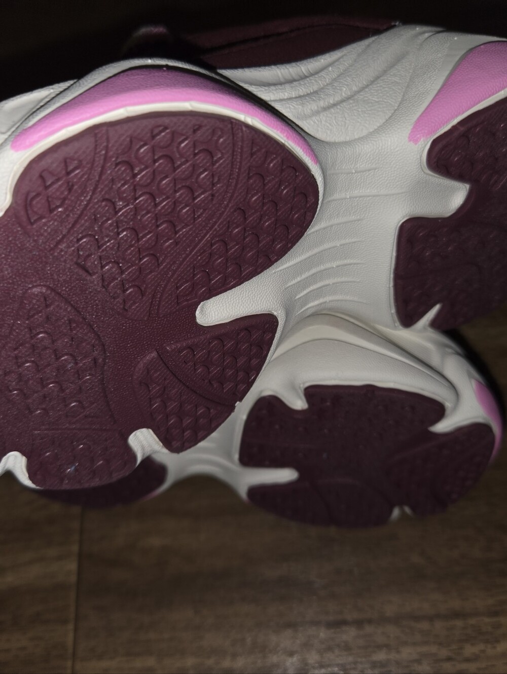 Women's Burgundy and Pink Athletic Sneakers - Picture 4 of 4